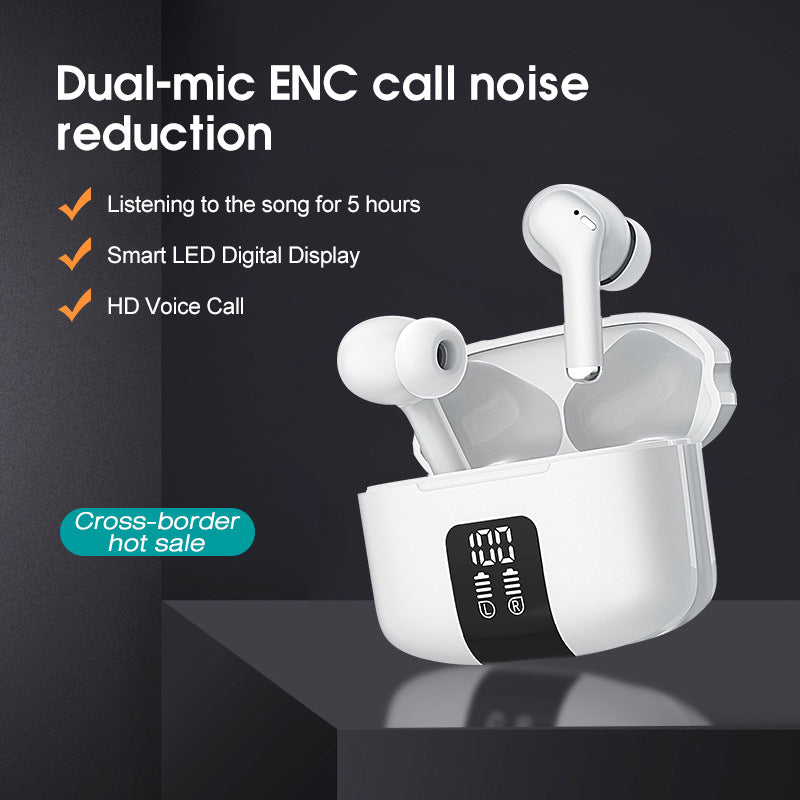 Auriculares Bluetooth M48 Pro com ENC e Redução de Ruído nas Chamadas