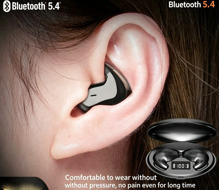 Auriculares Bluetooth Mini para Dormir, Intra-Auriculares com Redução de Ruído