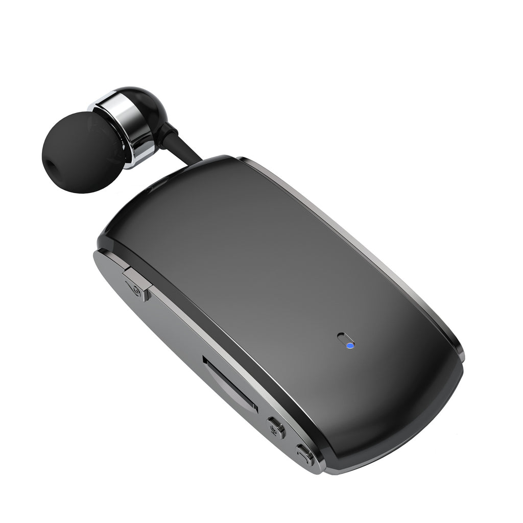 Auricular Bluetooth K68 de Colar com Cabo Retrátil, MP3 e Gravação