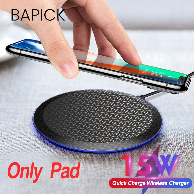 Carregador Sem Fios Qi com Cabo para iPhone, Samsung e Xiaomi, 15 W ou 30 W