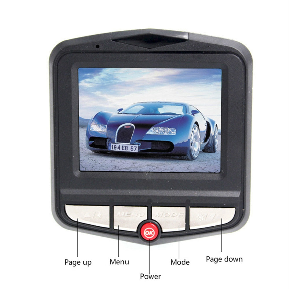 Câmara de Carro HD 1080P Dashcam DVR | Gravador com Ecrã OLED 2,4"