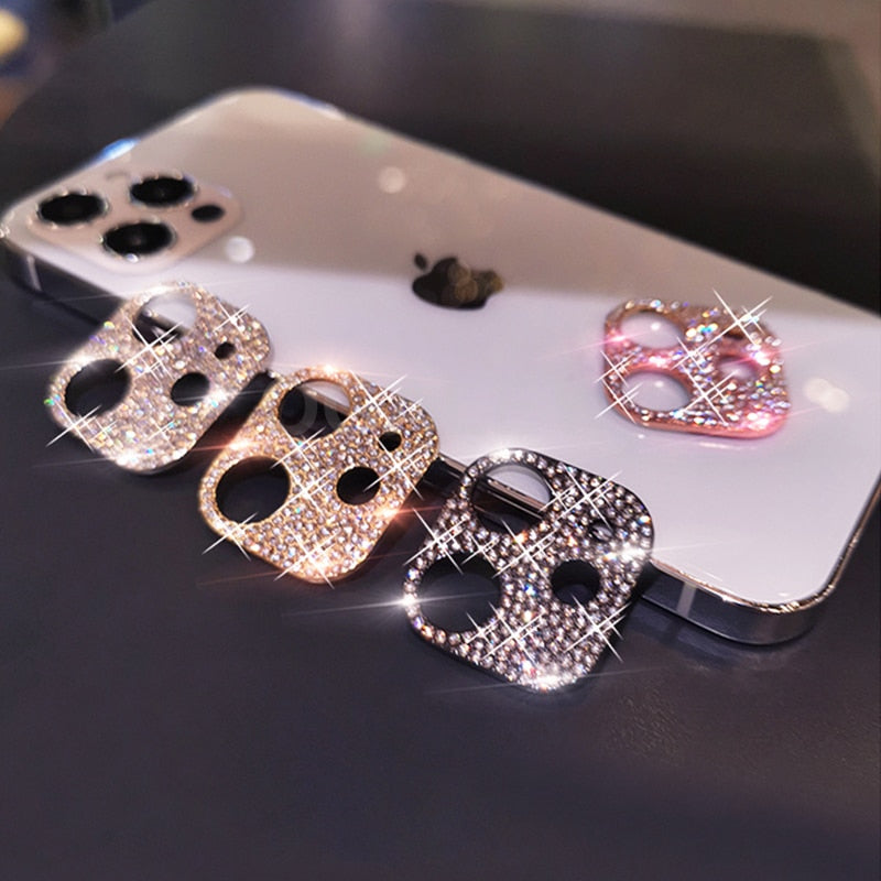 Proteção de Lentes da Câmara 3D com Cristais para iPhone