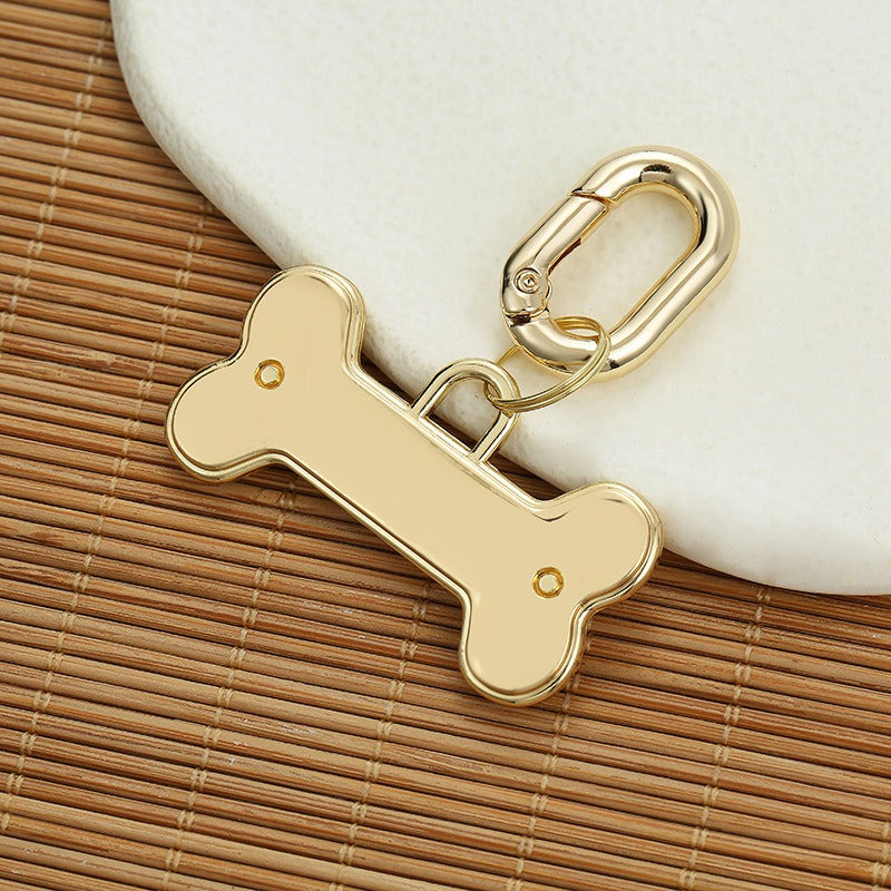 Chapa de identificação para cão, chapa anti-perda para animais, chapa grande para cão de pelo dourado