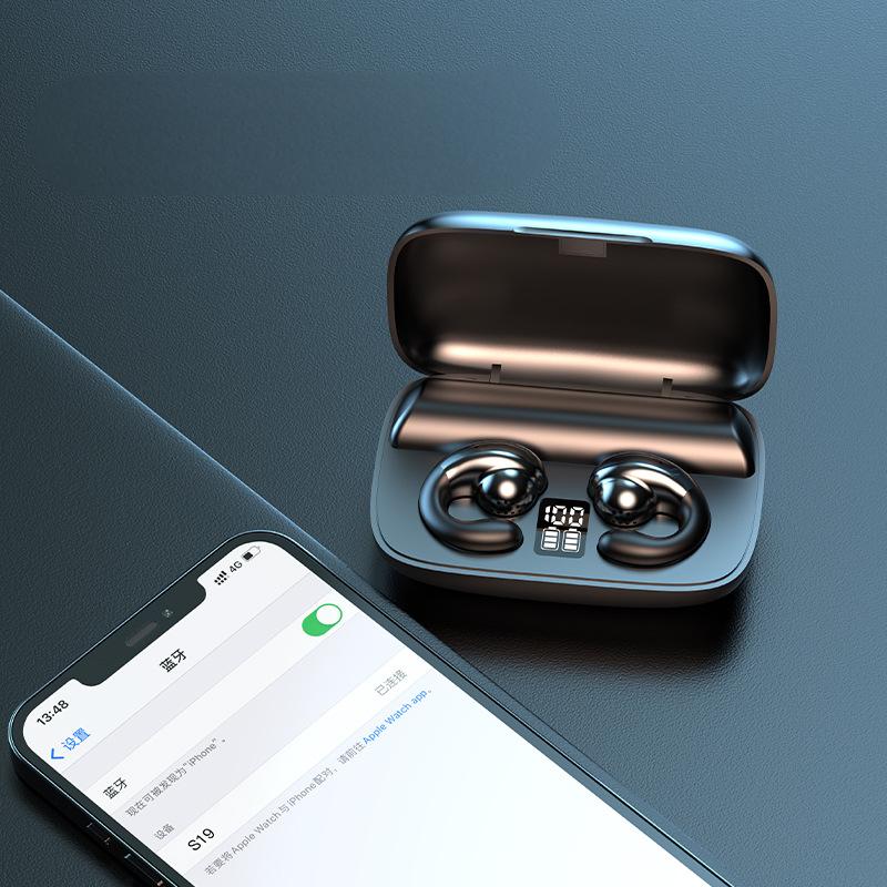 Auriculares Bluetooth S19 Sem Encaixe Intra-Auricular, IPX3