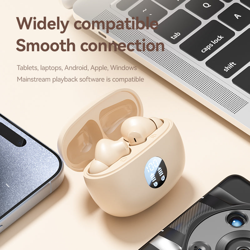 Auriculares Bluetooth M69 Intra-Auriculares com Redução de Ruído e Visor Digital