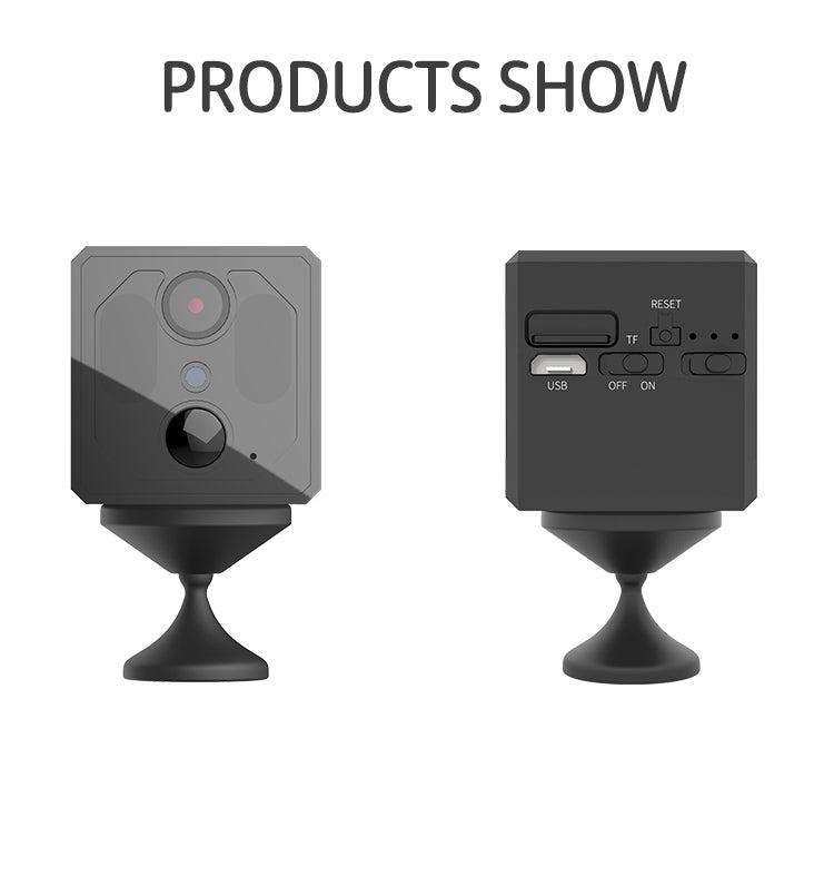 Câmara de Segurança WiFi S3/A9 HD – Sensor Infravermelho PIR, Baixo Consumo, Vigilância Domiciliária