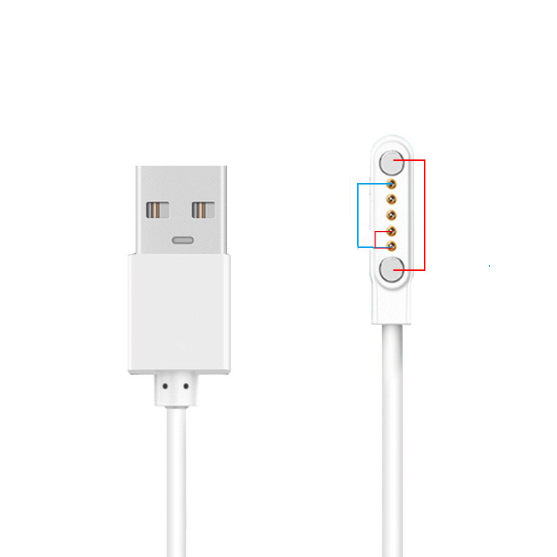 Cabo de Carregamento Magnético Universal para Smartwatch (2, 4 e 5 pinos)