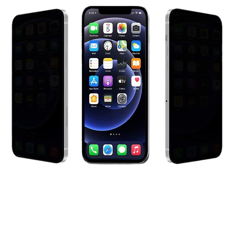 Tempered Glass Privacy Screen Protector with Lens Film for iPhone 14 13 12 11 16 Pro