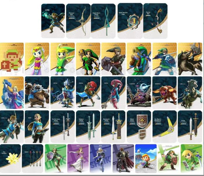 38 Cartões NFC Amiibo — The Legend of Zelda: Tears of the Kingdom para Nintendo Switch e Switch Lite