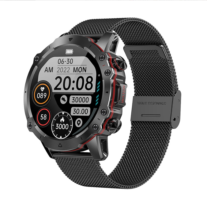 AK56 Smartwatch Outdoor com Chamadas Bluetooth e Monitor de Saúde