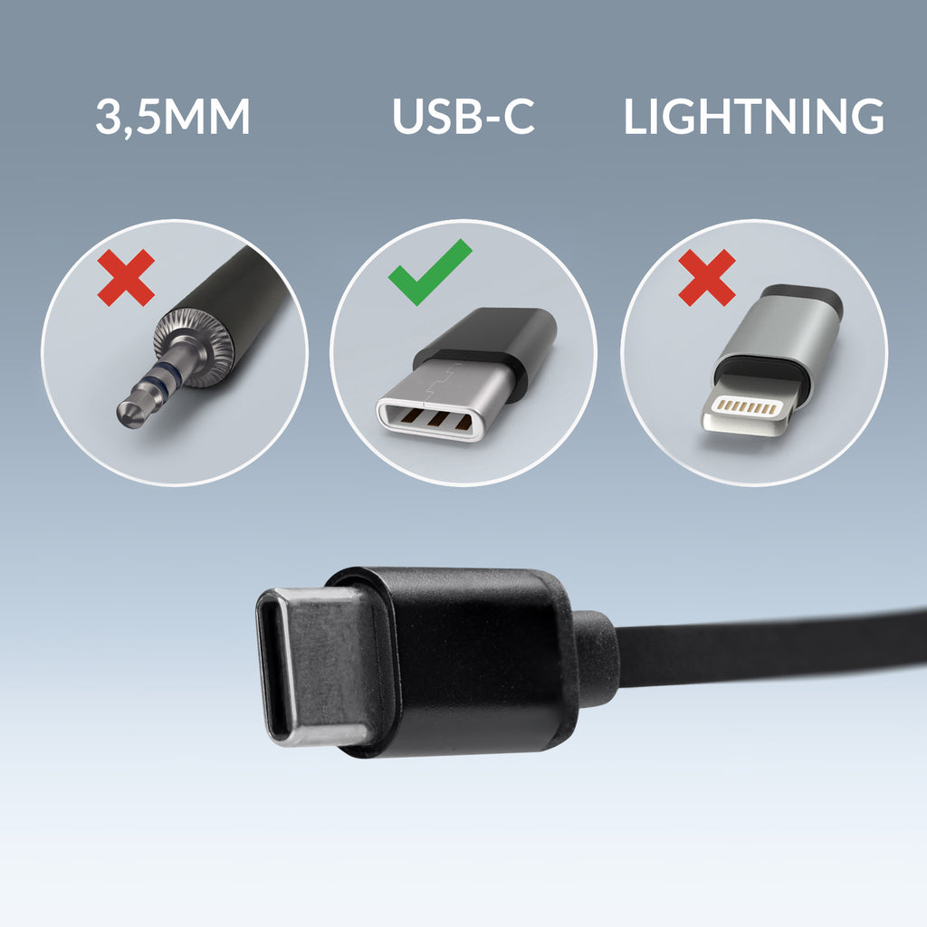 Mobilize In-Ear Stereo Headset With Remote Usb-C Black