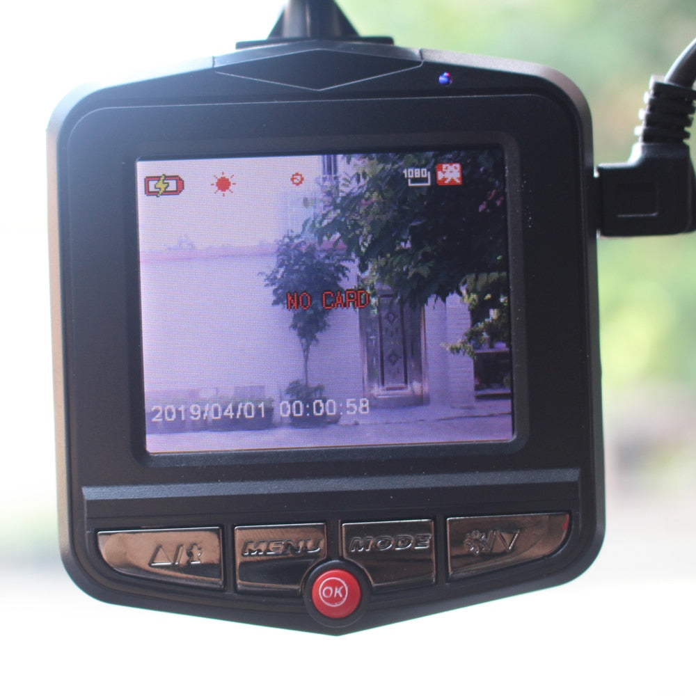 Câmara de Carro HD 1080P Dashcam DVR | Gravador com Ecrã OLED 2,4"