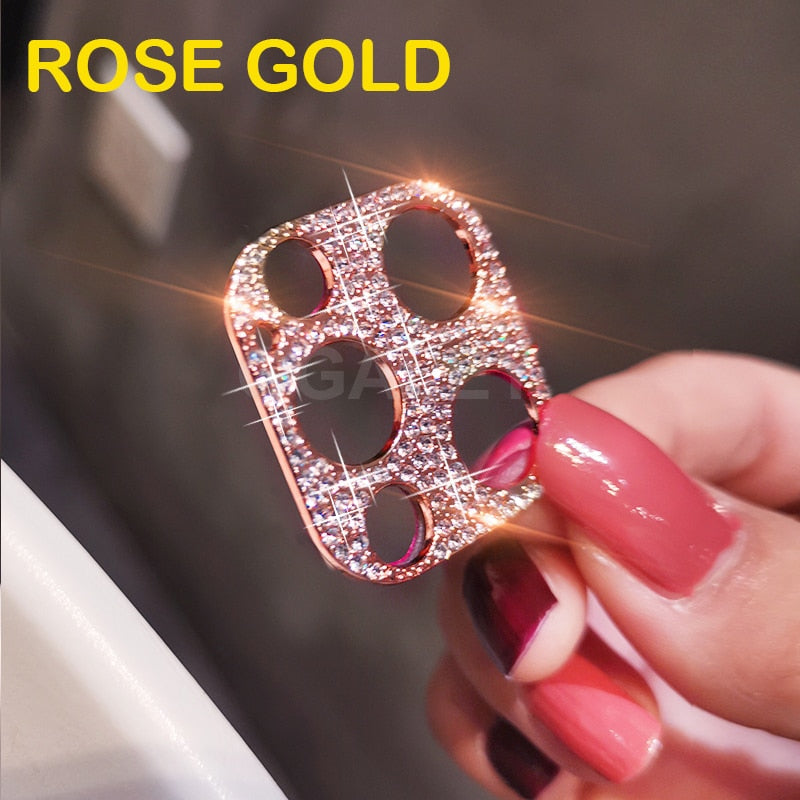 Capa de Câmara com Cristais 3D para iPhone 12 Pro Max e 12 mini, Proteção de Lente para iPhone 11 e 12 Pro Max 2