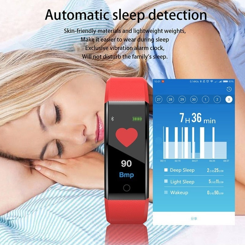 Pulseira Inteligente 115 Plus | Monitor Cardíaco, Fitness e À Prova de Água