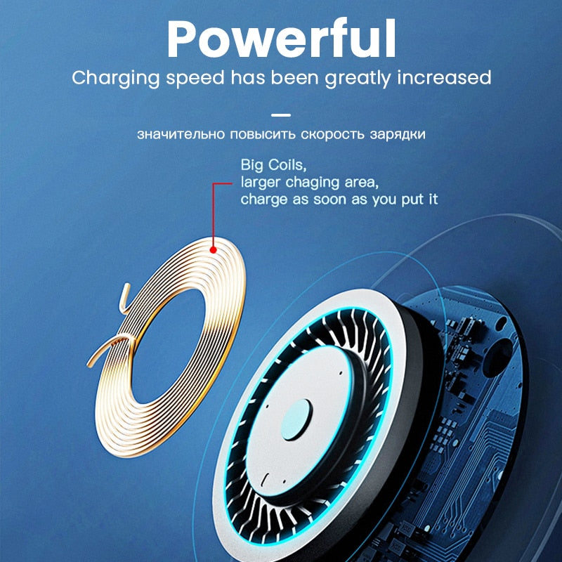 Carregador Sem Fios Qi com Cabo para iPhone, Samsung e Xiaomi, 15 W ou 30 W