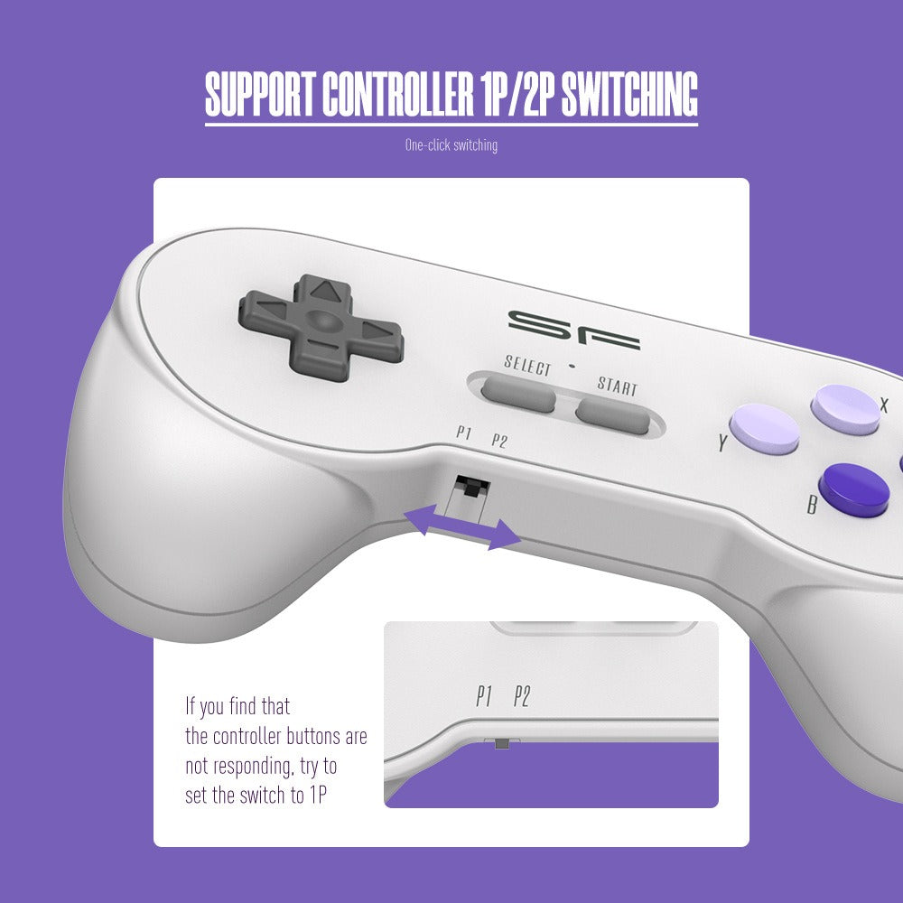 Consola de Jogos Retro SFC Clássica, SNES HD sem Fios, Mini Y2 SF