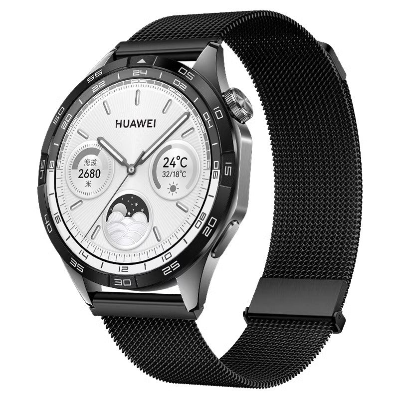 Bracelete Milanês Metálico para Huawei Watch GT5, GT4 e GT5 Pro