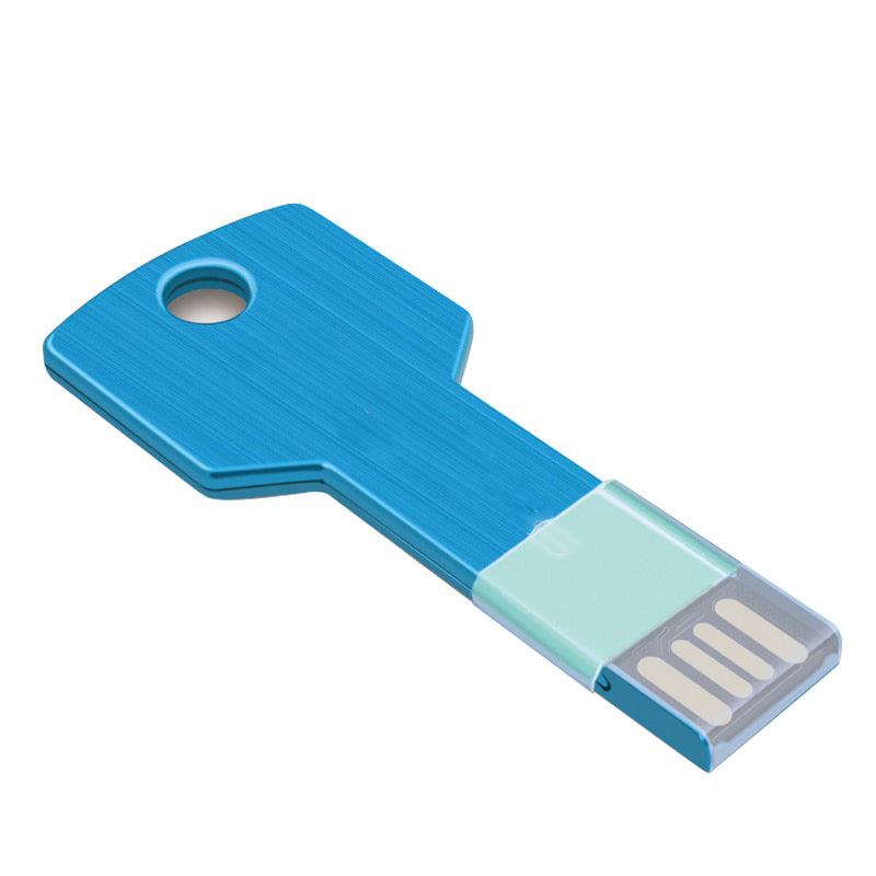 Pen USB 2.0 metálica em forma de chave, 4 GB a 64 GB