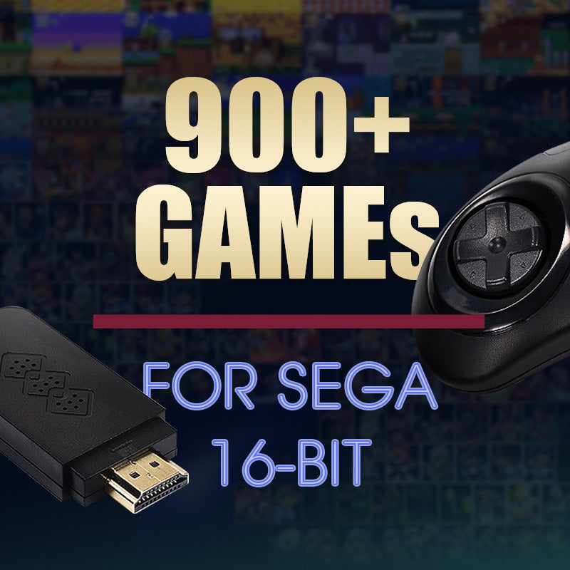 Consola Retro Sega 16-bit – HDMI, Sem Fios, 2 Comandos