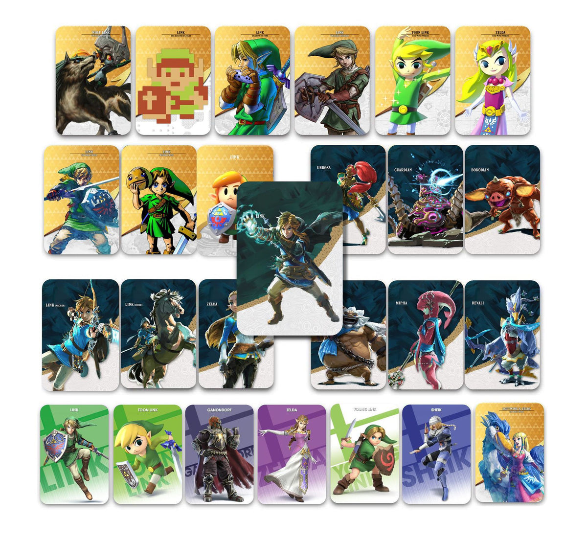 38 Cartões NFC Amiibo — The Legend of Zelda: Tears of the Kingdom para Nintendo Switch e Switch Lite