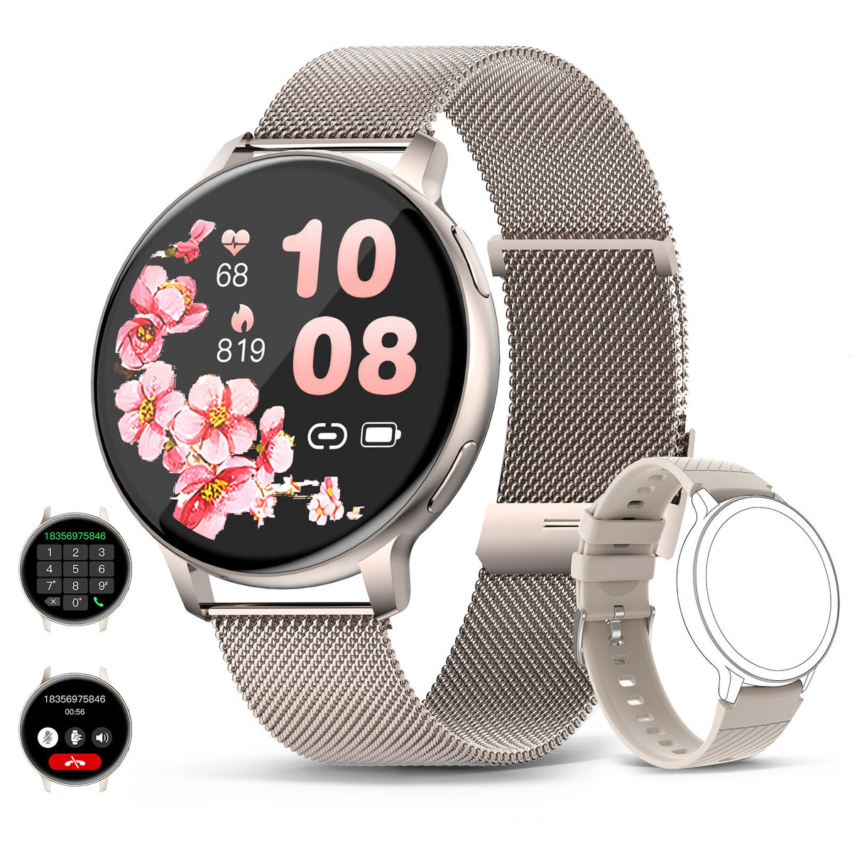 Smartwatch S53 | Chamadas Bluetooth, Monitor de Saúde e Sono | Caixa em Alumínio