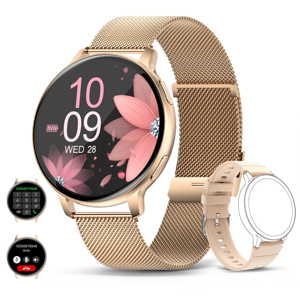 Smartwatch S53 | Chamadas Bluetooth, Monitor de Saúde e Sono | Caixa em Alumínio