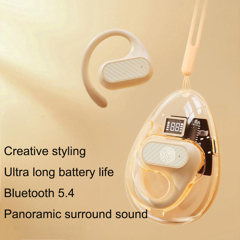 Z68 Pro Transparent Open Bluetooth Earphones OWS Intelligent Digital Display Ultra Long Battery Life Sports