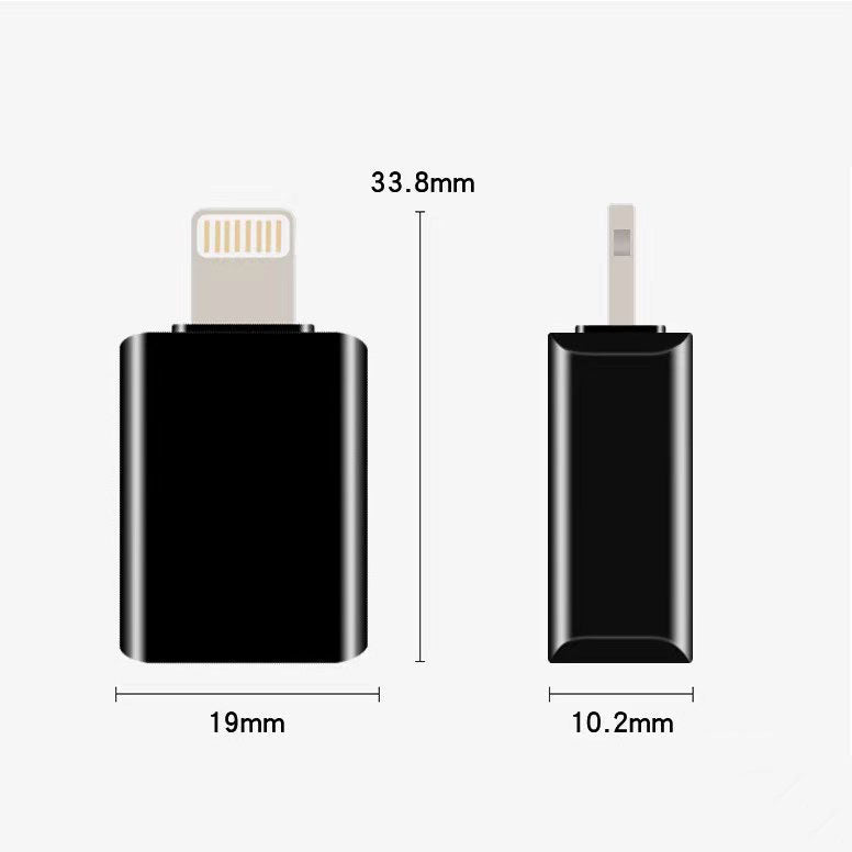 Adaptador OTG USB 3.0 Macho-Fêmea de 8 Pinos para iPad e iPhone