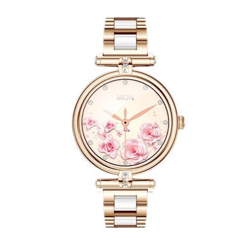 Smartwatch AK62 Feminino | Chamadas Bluetooth | Ecrã IPS 1,09" | IP68 | Ouro e Prata