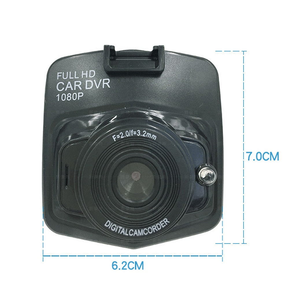 Câmara de Carro HD 1080P Dashcam DVR | Gravador com Ecrã OLED 2,4"
