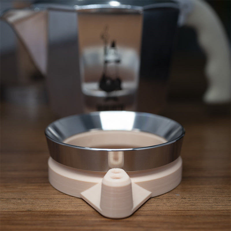 Copo Inteligente para Moka Pot | Sem Pressão Manual do Café | PLA + Aço Inox