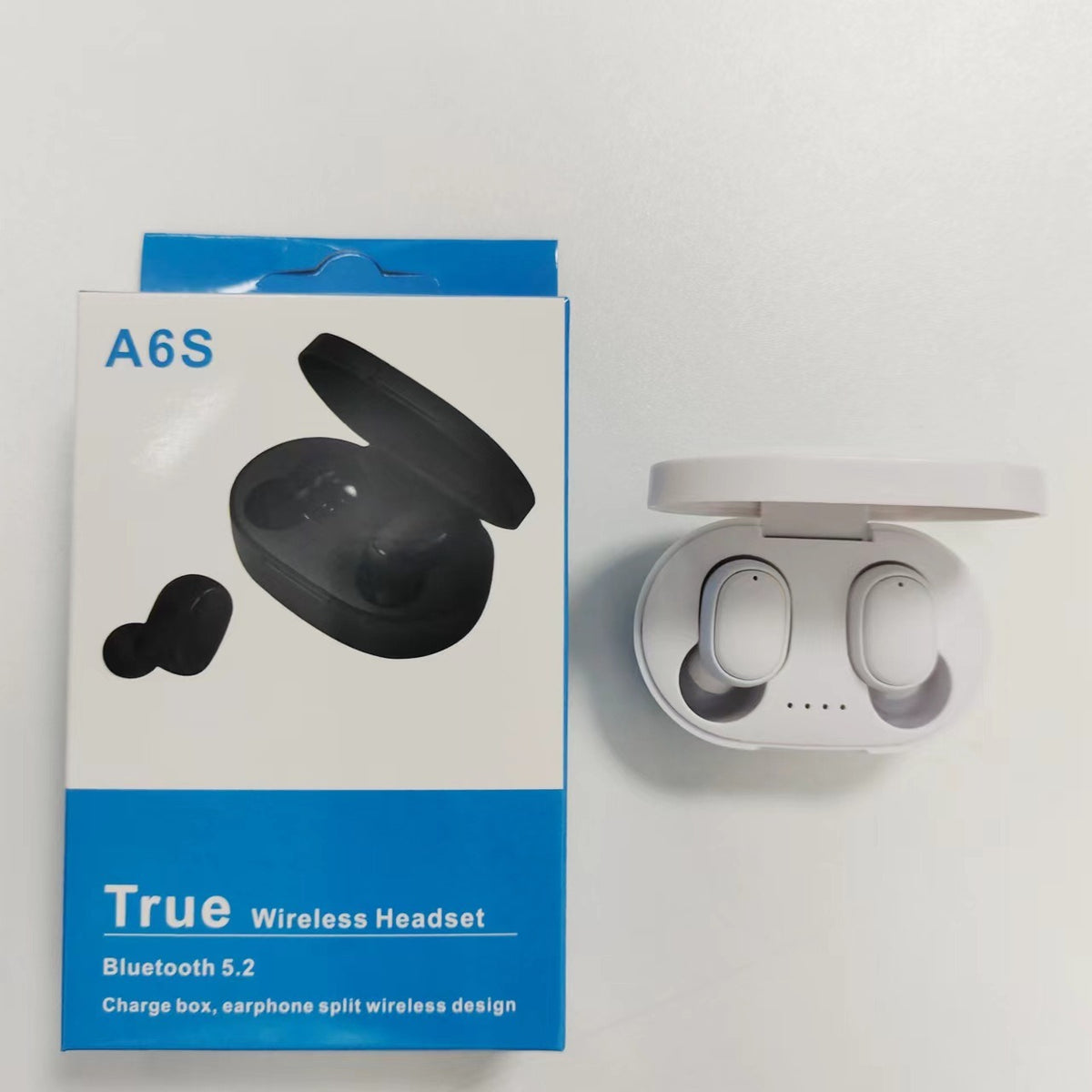 A6S Auriculares Bluetooth 5.2 TWS Sem Fios — Estilo Macaron, Desportivos e Compactos
