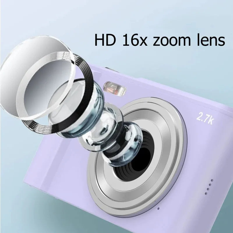 Câmara Digital HD 2,7K 48MP | Ecrã 2,8", Zoom 16x, Lente Periscope e Autofocos