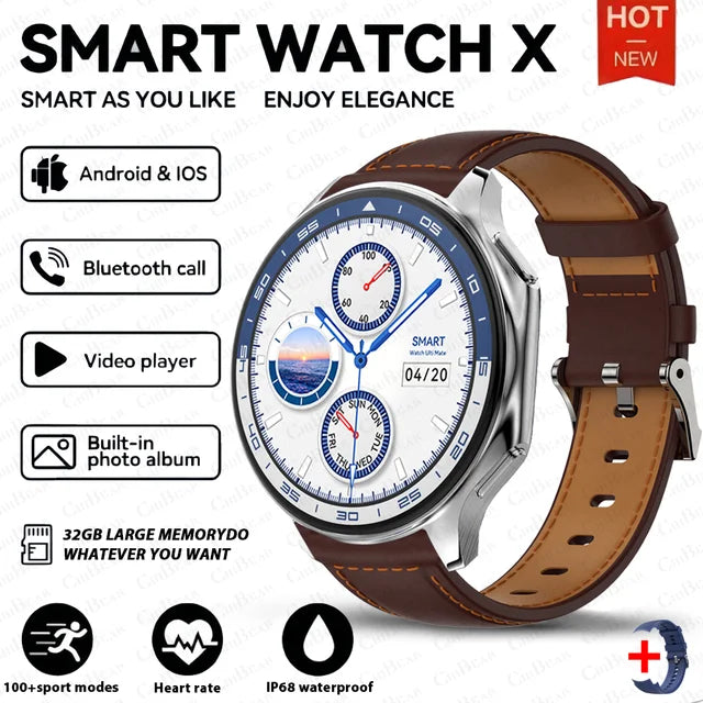 DT Watch X Smartwatch | Memória 4G, Música Local, Chamadas Bluetooth, IP68
