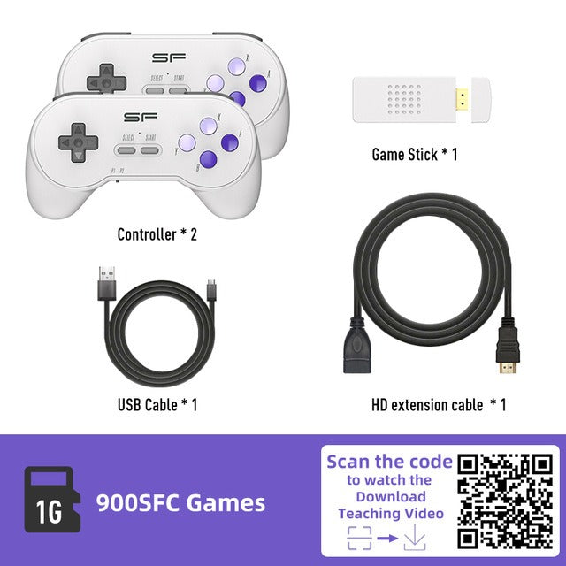 Consola de Jogos Retro SFC Clássica, SNES HD sem Fios, Mini Y2 SF