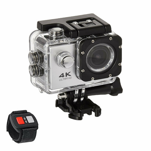 Câmara de Ação 4K Waterproof WiFi com Comando RF e Acessórios