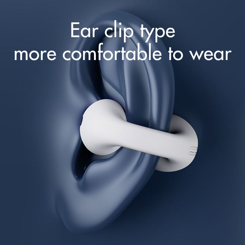 i110 Auriculares Desportivos por Condução Óssea Bluetooth 5.3 — Clip de Orelha com Microfone, IPX5, Sem Fios