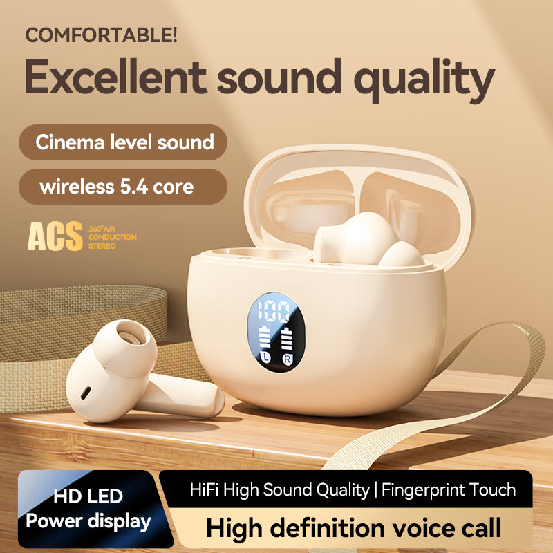 Auriculares Bluetooth M69 Intra-Auriculares com Redução de Ruído e Visor Digital