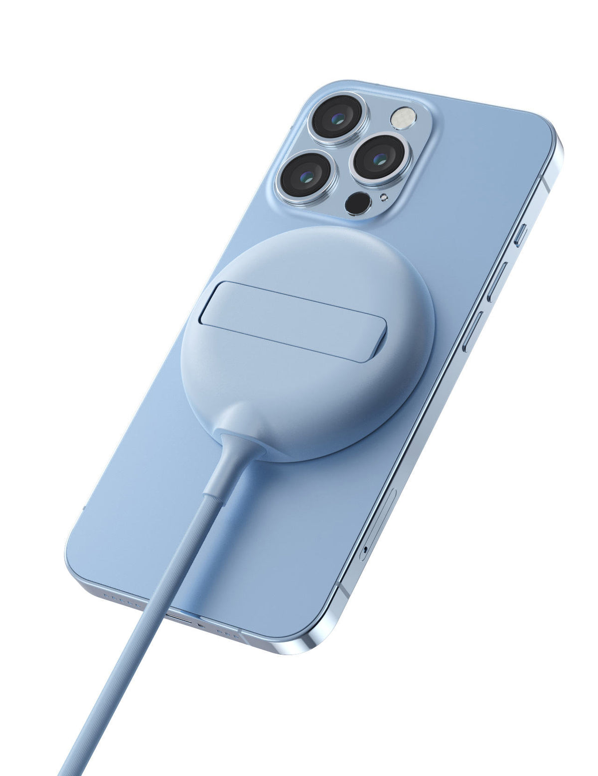 Carregador Sem Fios Magnético para iPhone 13 e 14 com Pequeno Suporte