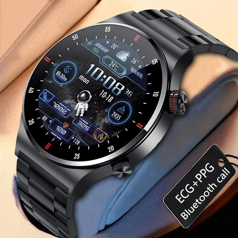 Smartwatch QW33 ECG+PPG | Chamadas Bluetooth, Leitor de Música, Pedometer