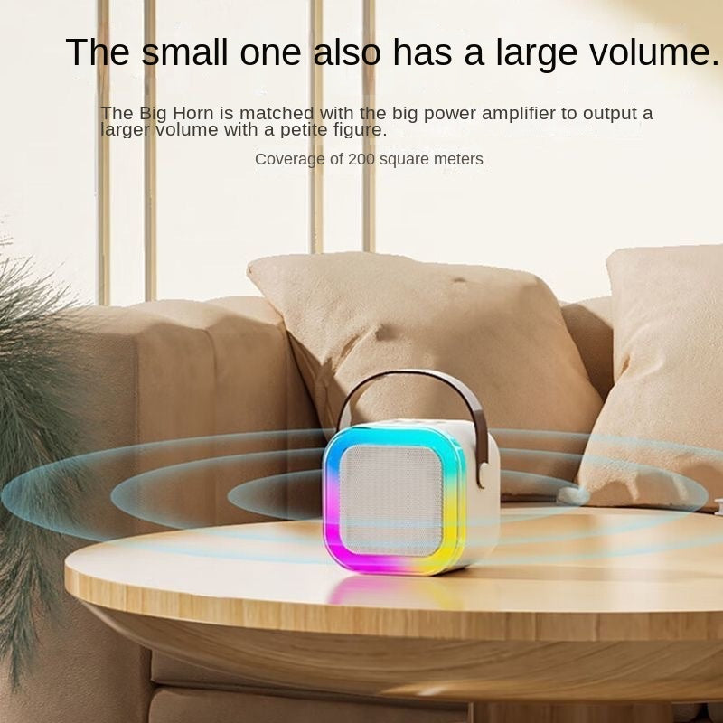 Coluna portátil Bluetooth de karaoke com microfone, 5 W
