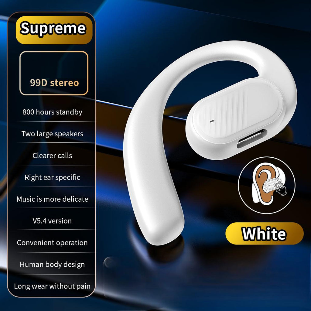 Auricular Bluetooth LX-09 | Mono | Controlo Tátil | 6h Música | Type-C | Preto e Branco