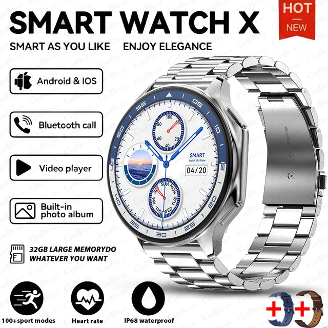DT Watch X Smartwatch | Memória 4G, Música Local, Chamadas Bluetooth, IP68