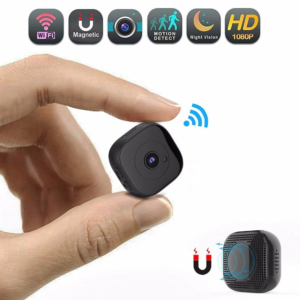 Mini Câmara WiFi HD 1080P | Visão Noturna Infravermelhos, DVR, Deteção de Movimento