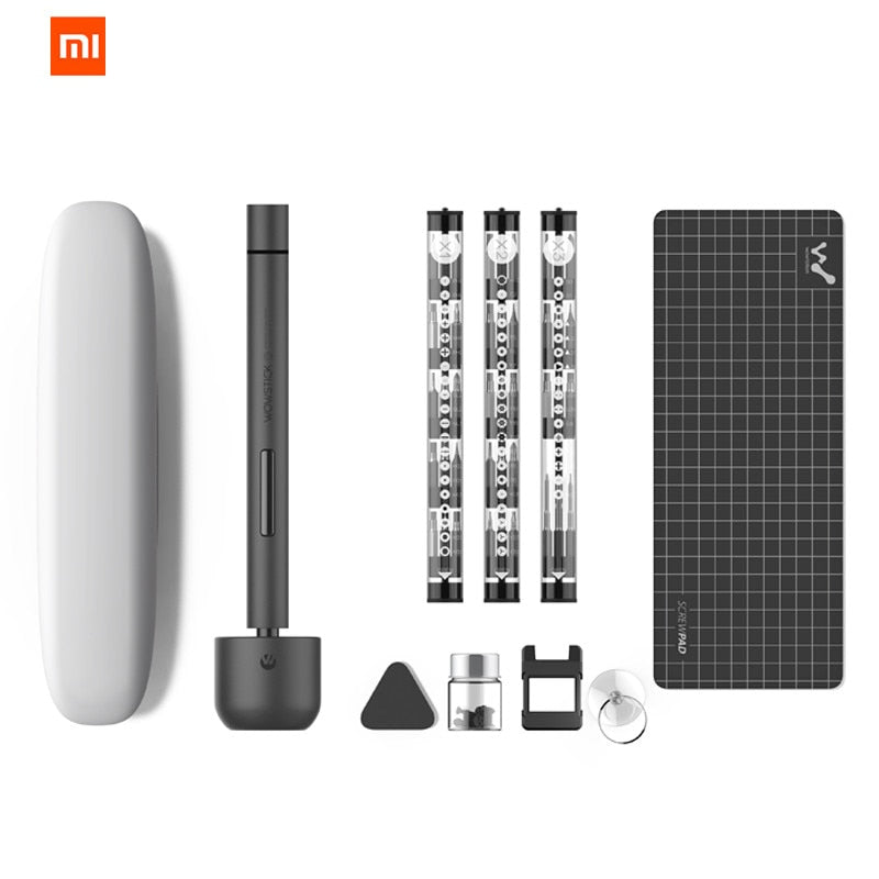 Xiaomi Wowstick 1F+ chave de fendas elétrica sem fios, kit com 56 bits
