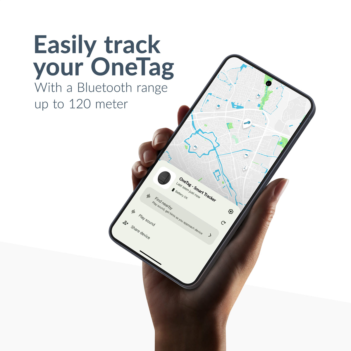 Beeep Onetag Apple Find My & Android Tracker - Dog Collar Tag - Black