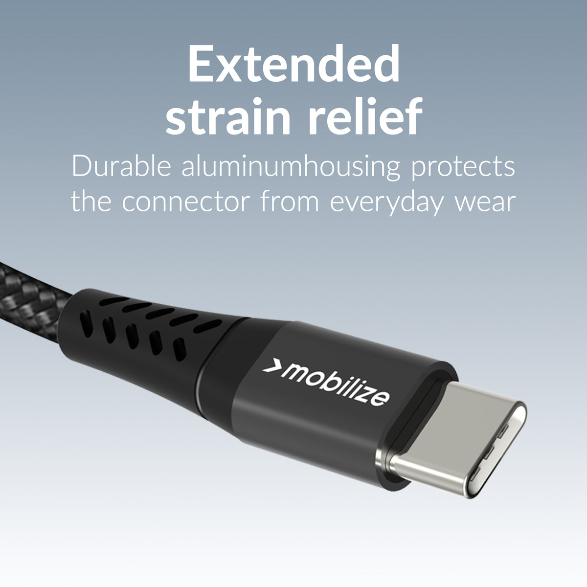 Mobilize Strong Nylon Cable Usb-C To Usb-C 2M. 240W Black