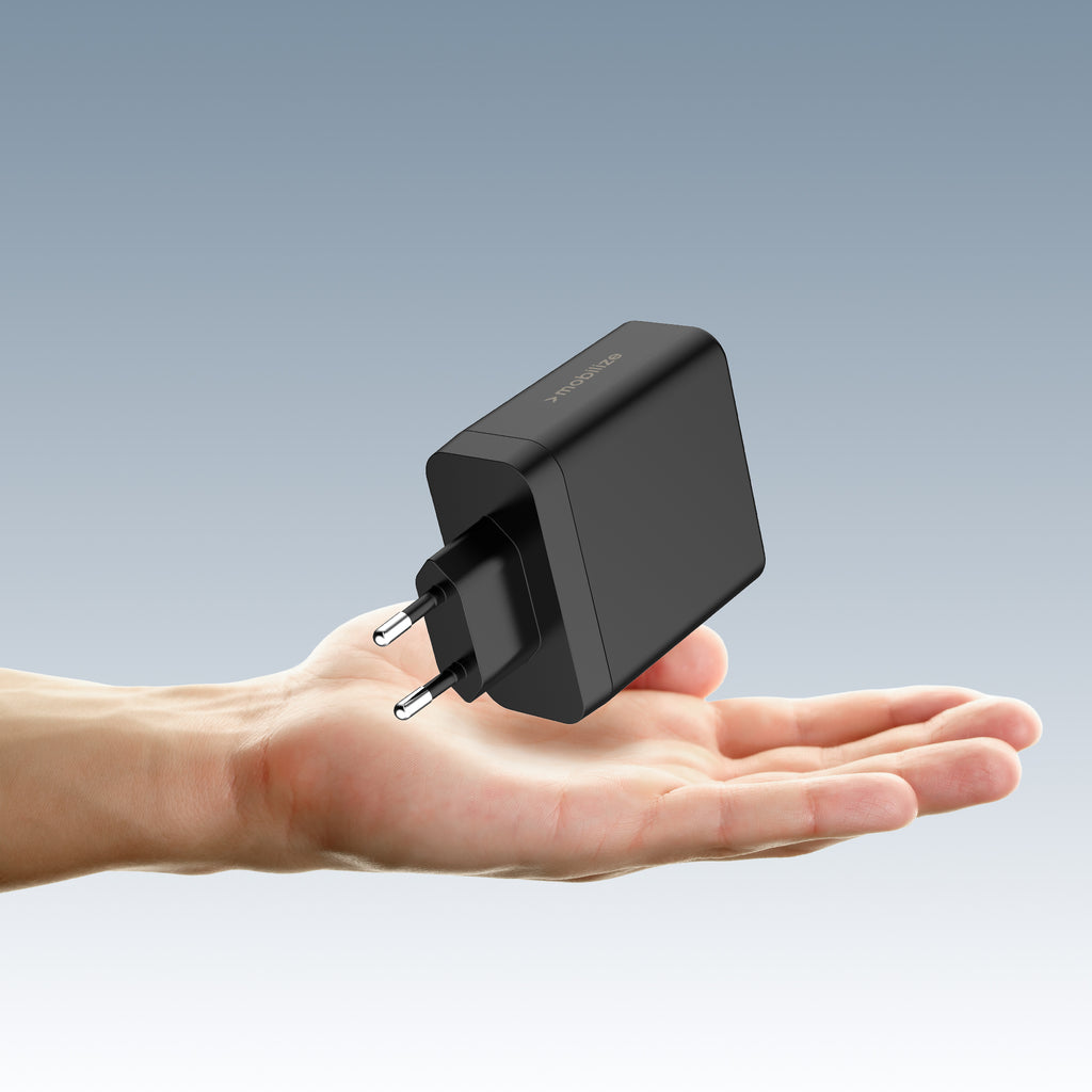 Mobilize Wall Charger 3X Usb-C + 1X Usb Gan 140W With Pd/Pps Black