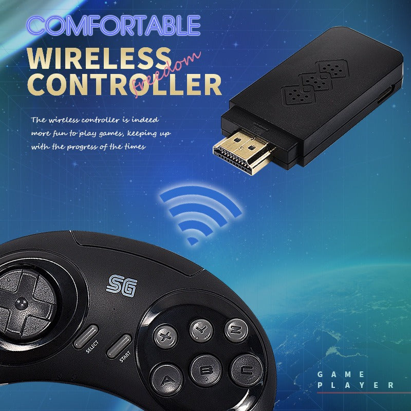 Consola Retro Sega 16-bit – HDMI, Sem Fios, 2 Comandos