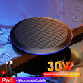 Carregador Sem Fios Qi com Cabo para iPhone, Samsung e Xiaomi, 15 W ou 30 W